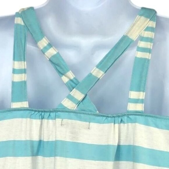 Vans Blue White Striped Sleeveless Scoop Neck Strappy Beach Surf Tank Top Size M - Picture 4 of 7
